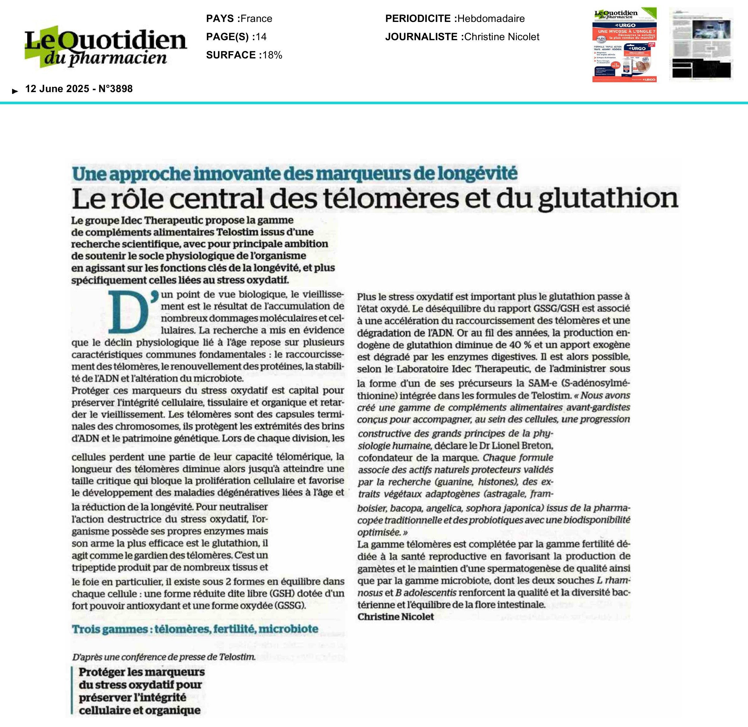 Le quotidien du Pharmacien